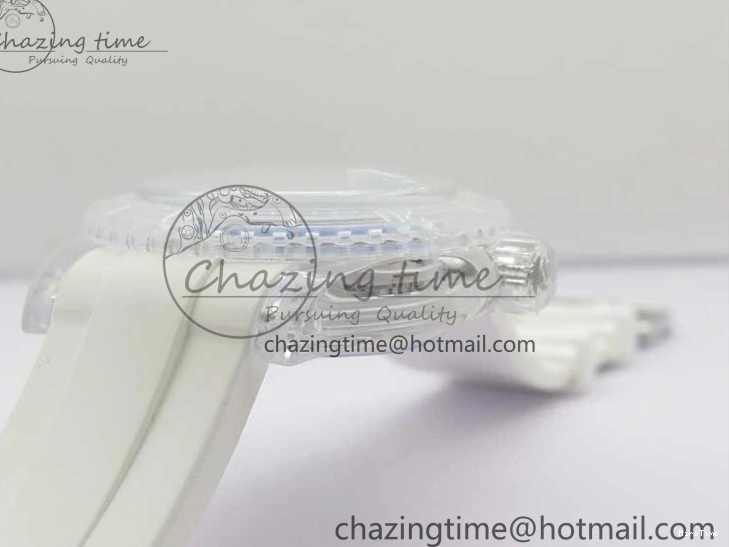 MiroTime 0116 Submariner Phantomlab Transparent KZF Best Edition Black Dial on White Rubber Strap VR StreetReady 2567